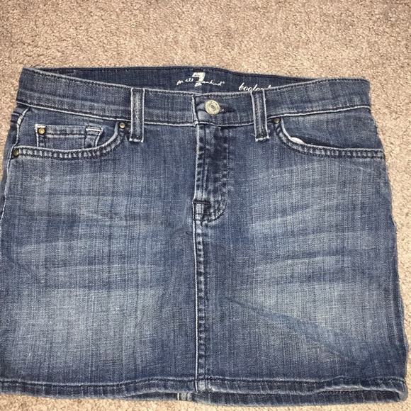 seven for all mankind denim skirt